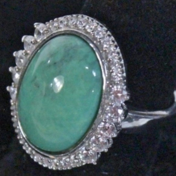 Good Golly Green 12 Carat Turquoise 925 Bling Ring - Picture 6 of 6